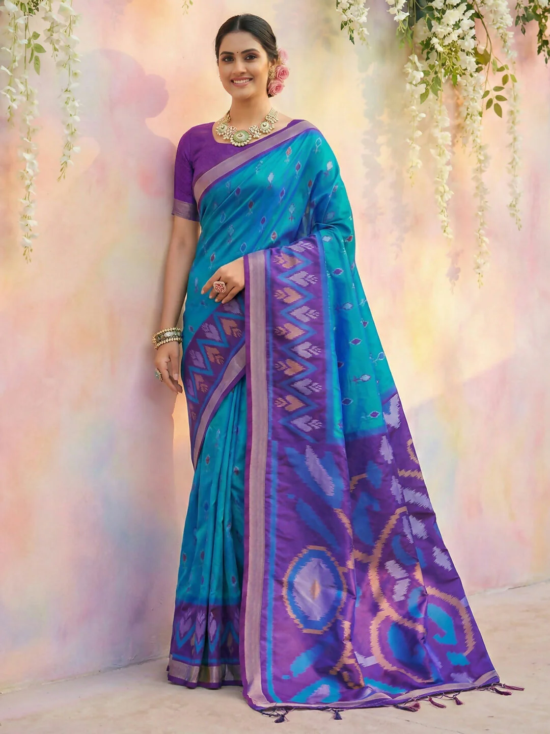 Astita Blue Soft Silk Saree