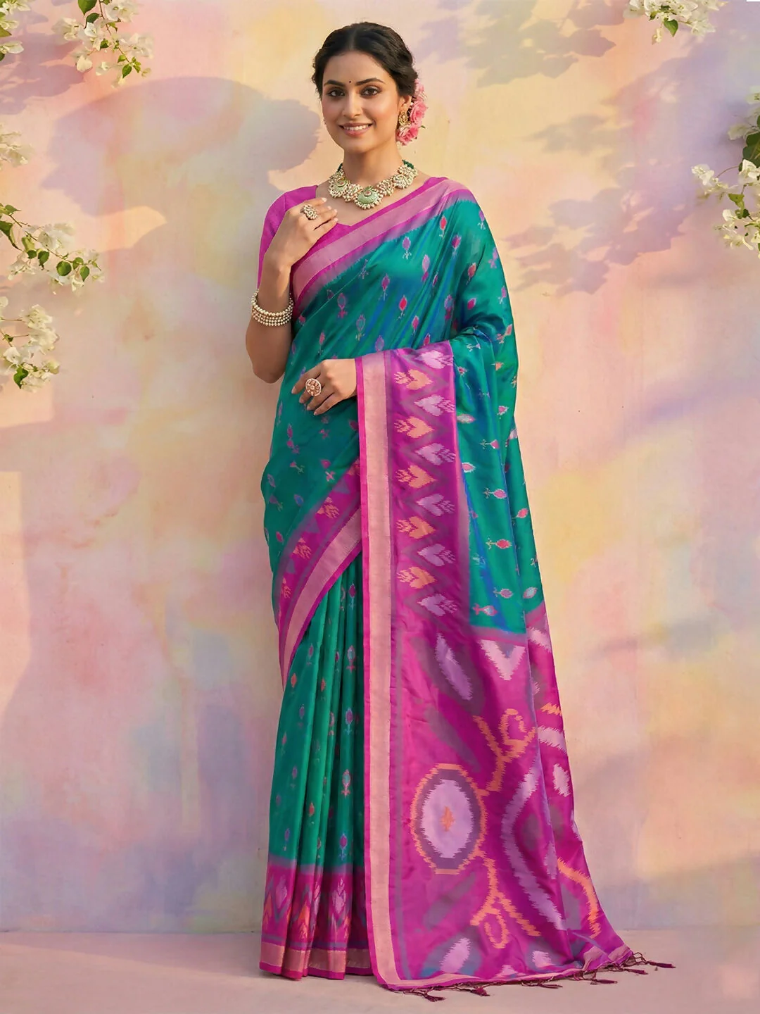 Astita Sky Blue Soft Silk Saree