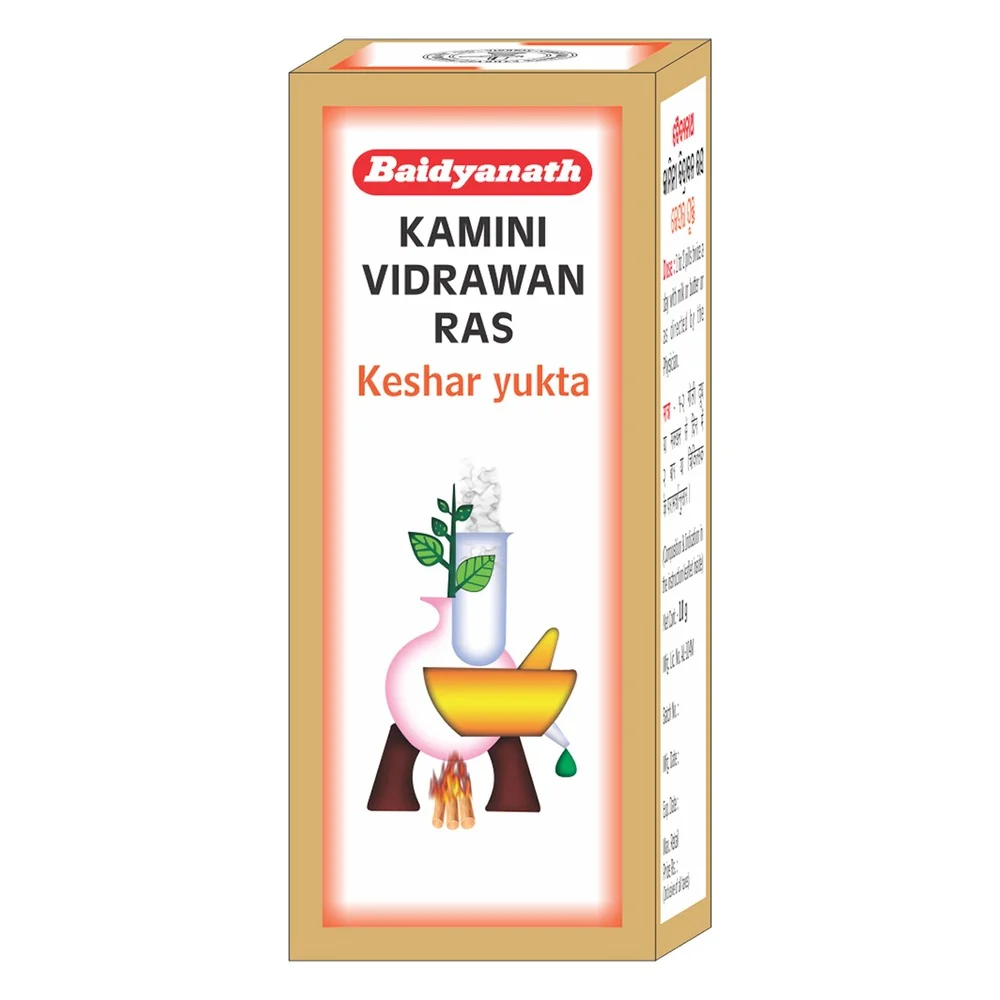 Baidyanath Kamini Vidrawan Ras Keshar Yukta Tablets - Image 4