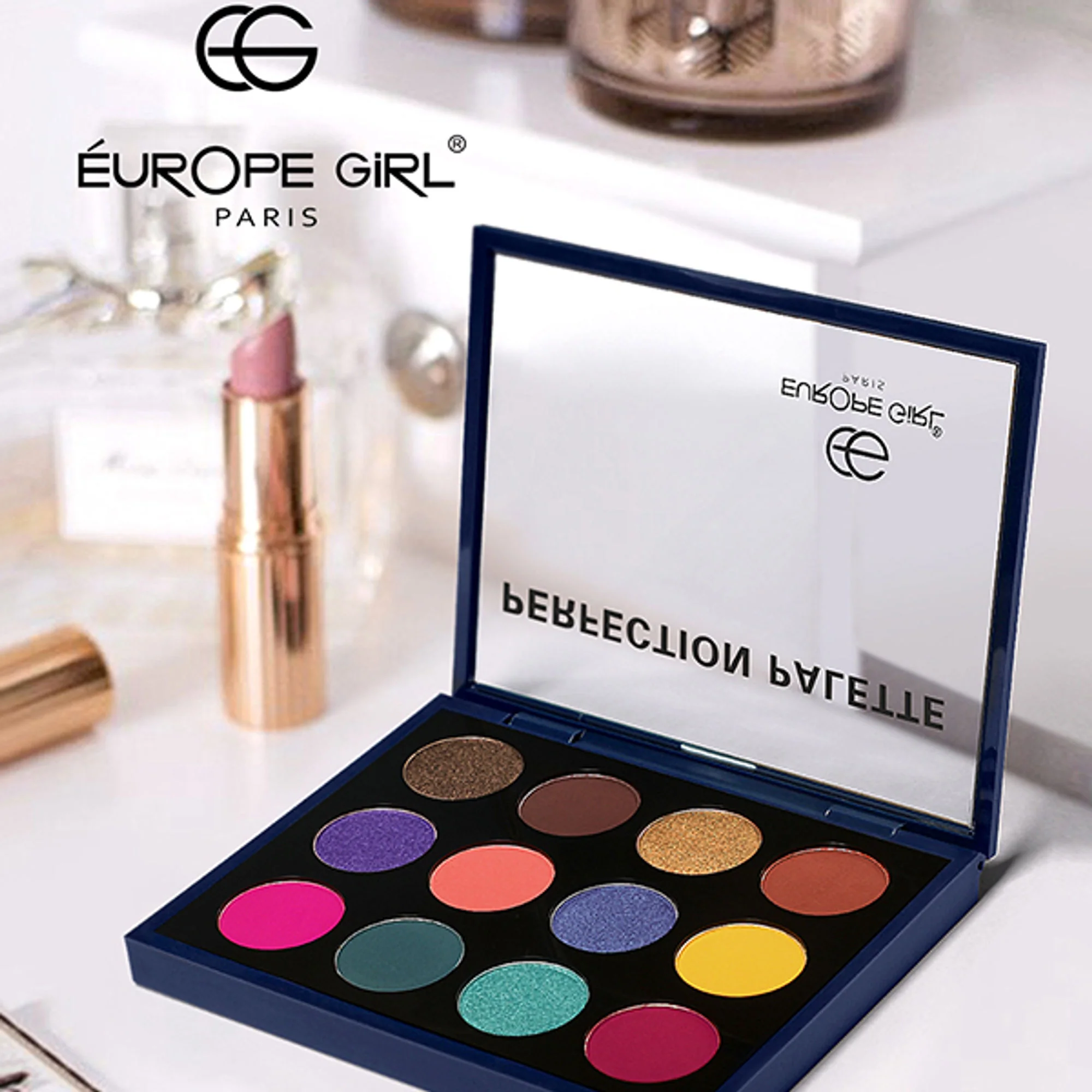 Europe Girl 12 Colour Eyeshadow Perfection Palette - Gems - Image 4