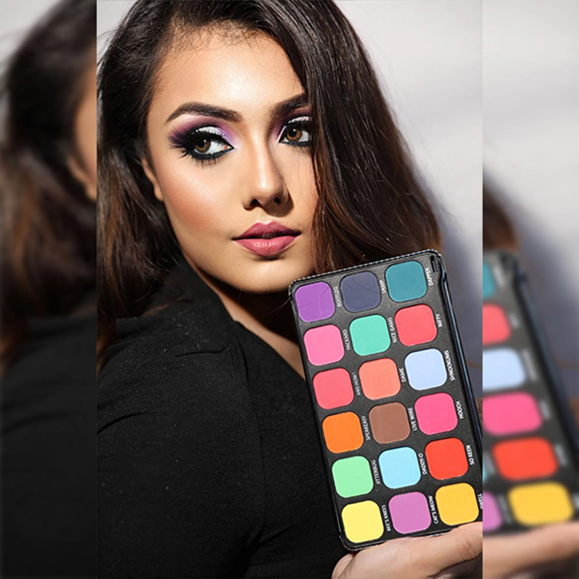 Europe Girl 18 Colour Paint Eyeshadow Palette - Pastel Matte - Image 4