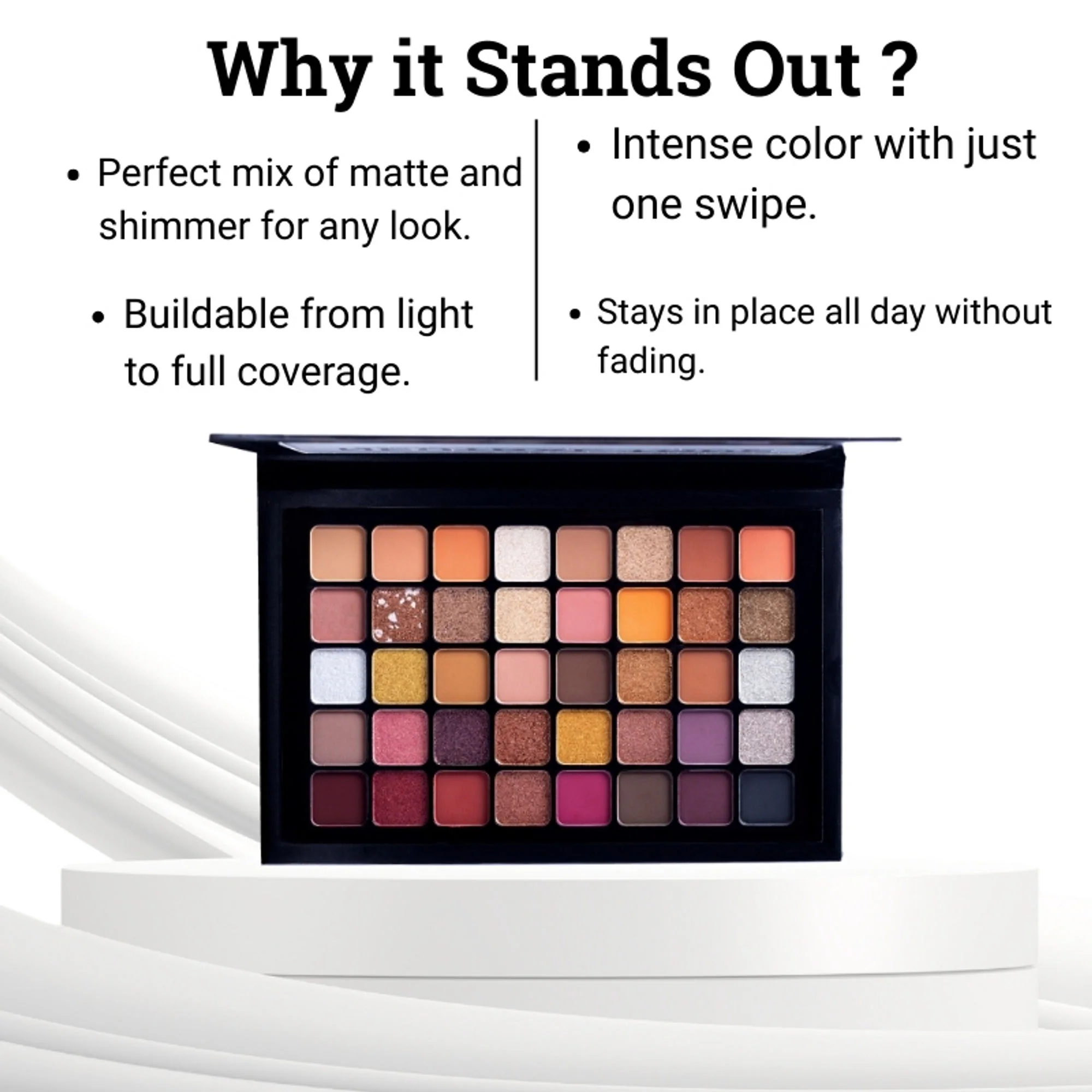 Europe Girl 40 Colour Eyeshadow Palette - Neutral Tone - Image 4