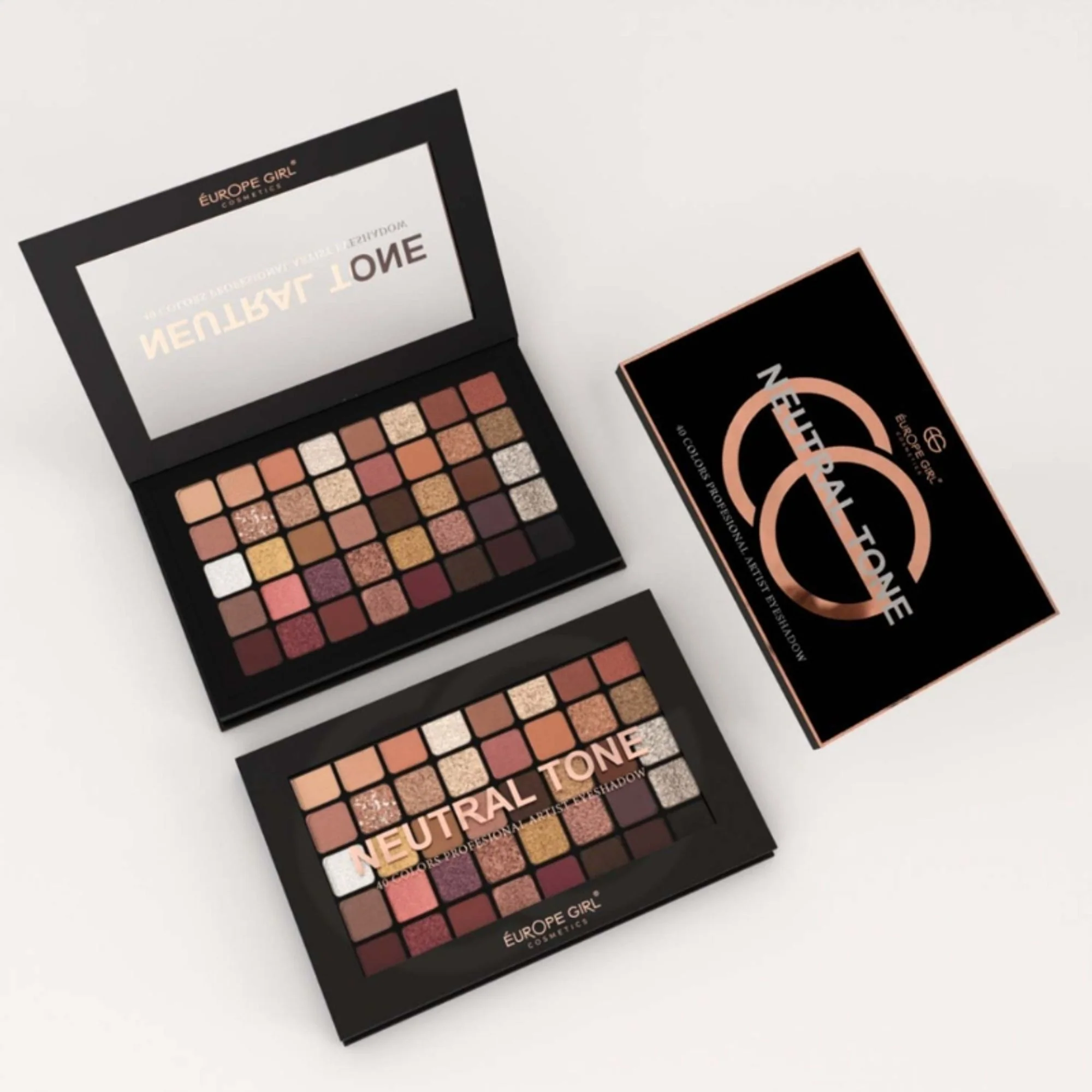 Europe Girl 40 Colour Eyeshadow Palette - Neutral Tone - Image 9