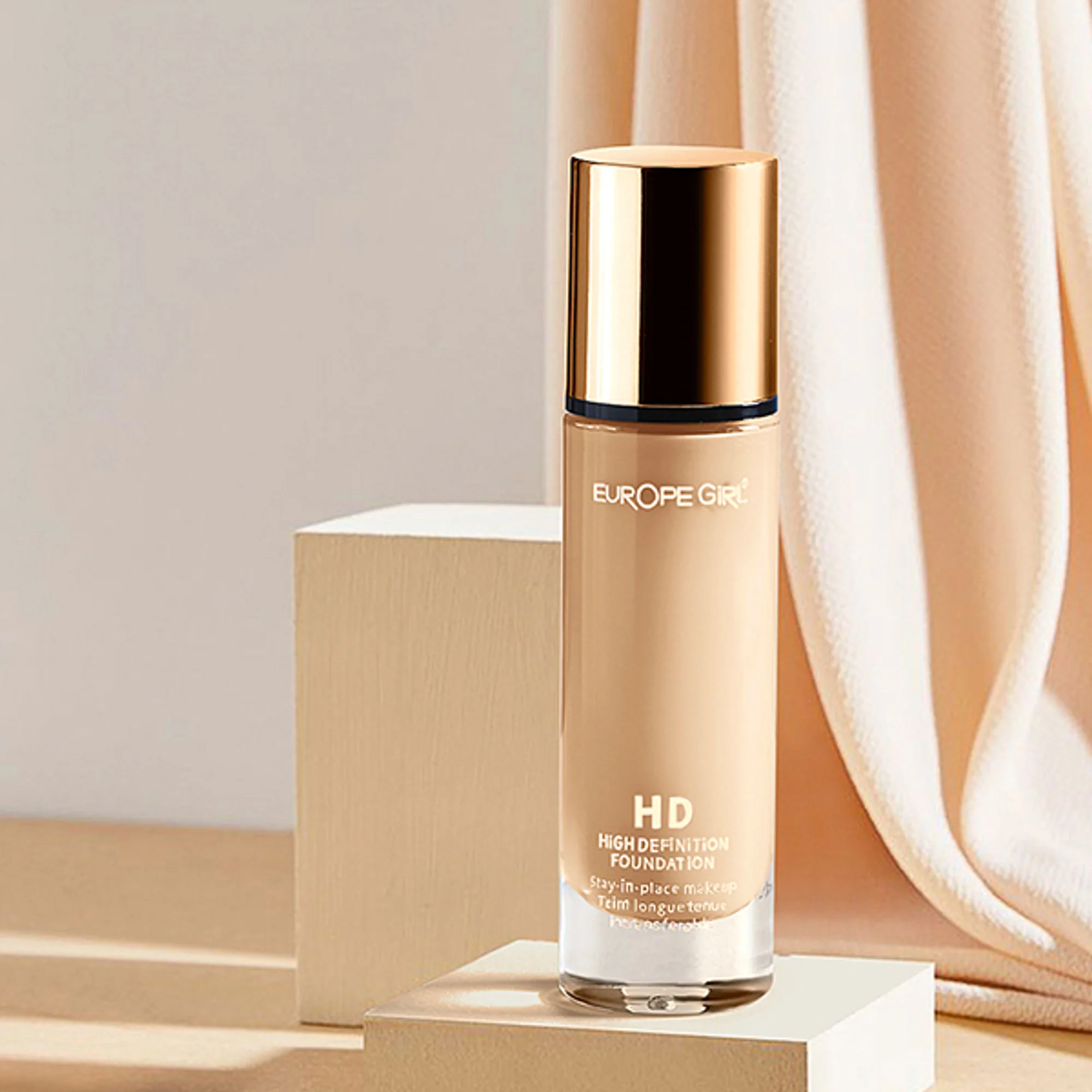 Europe Girl HD- High Coverage Foundation - 120 Tan - Image 5