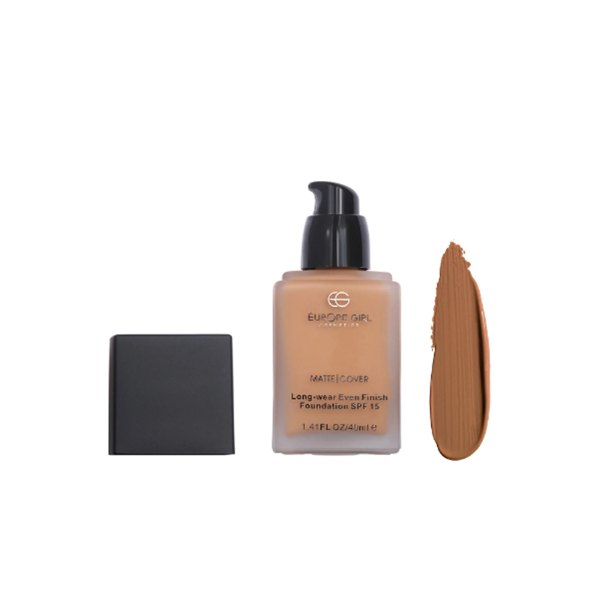Europe Girl Matte Cover Foundation SPF 15 - 210 Dark Warm Undertone - Image 3