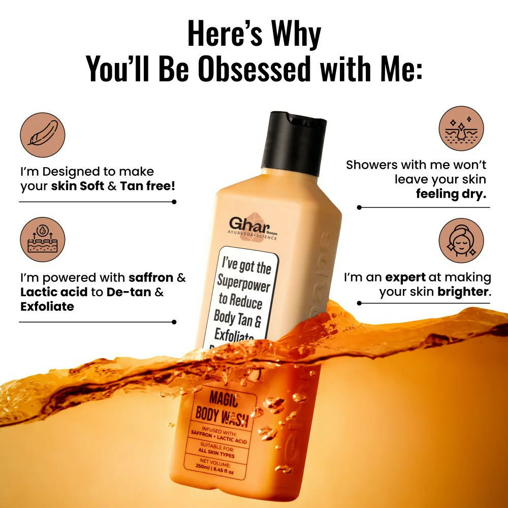 Ghar Soaps Magic De-Tan Body Wash For Tan Removal - Image 6