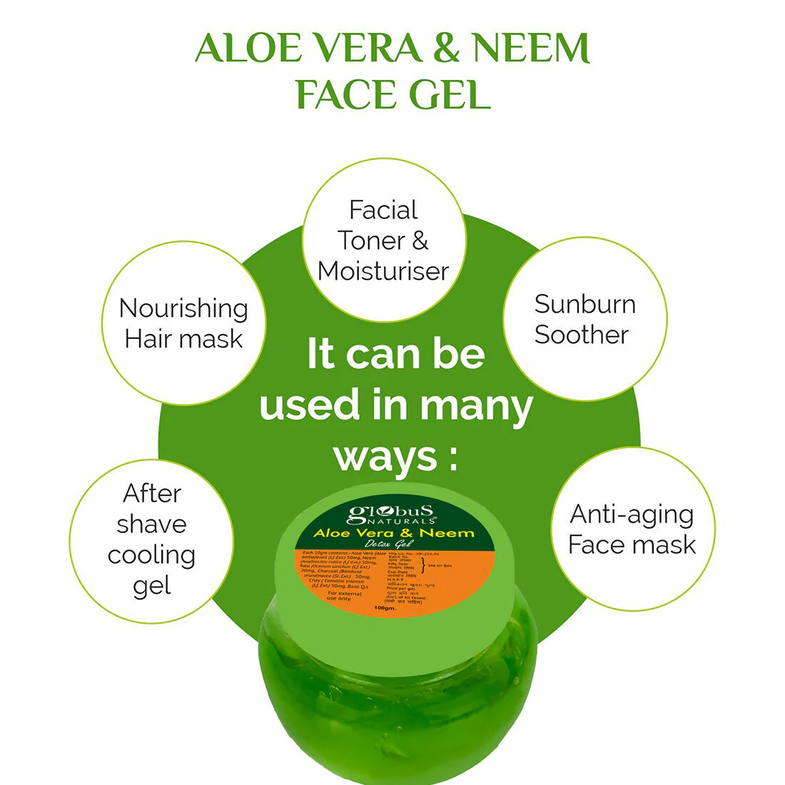 Globus Naturals Aloe vera neem Gel - Image 5