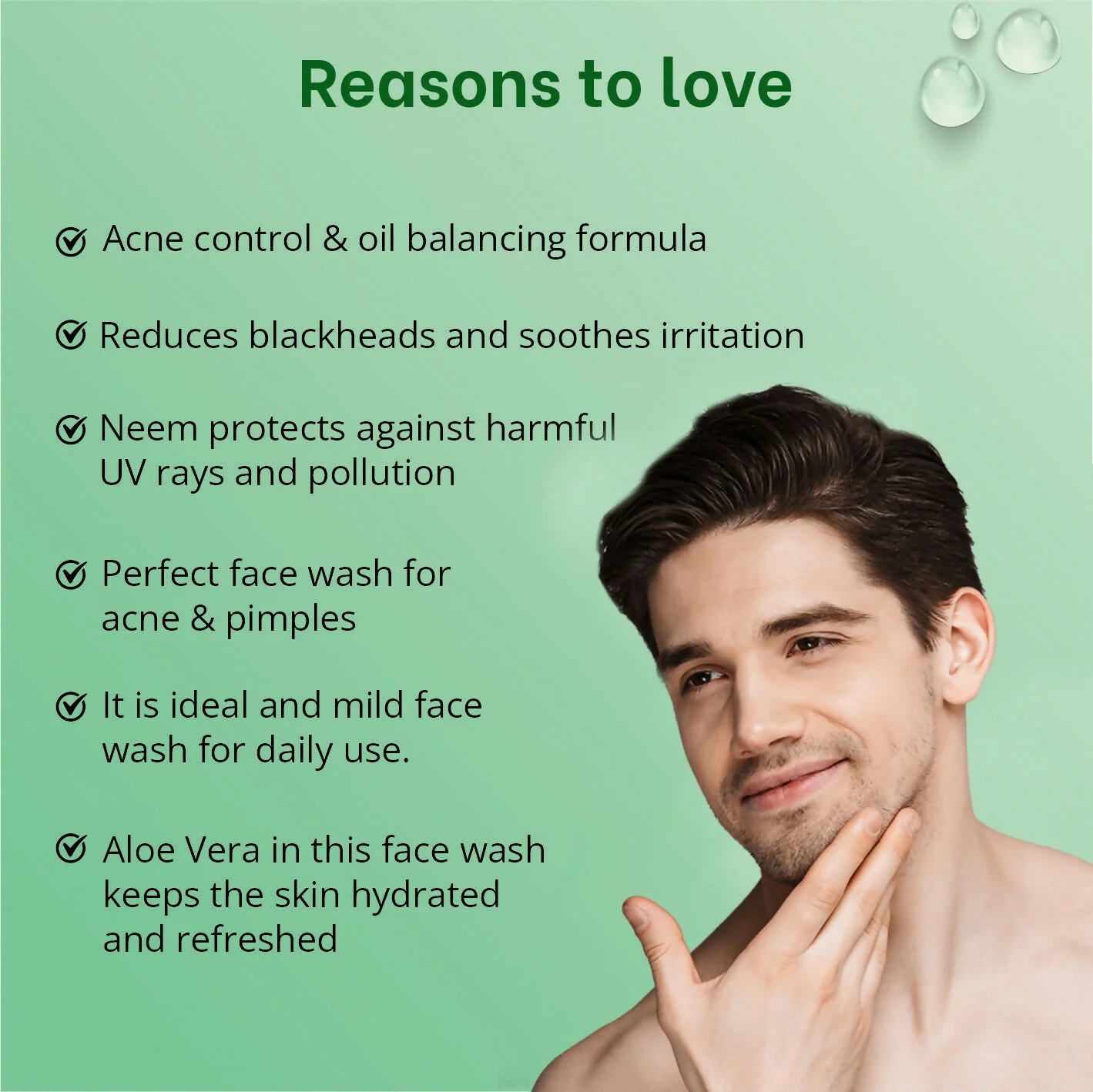 Globus Naturals Aloe vera Neem Tulsi Enriched With Glycerin & Oil Control Formula - Image 8