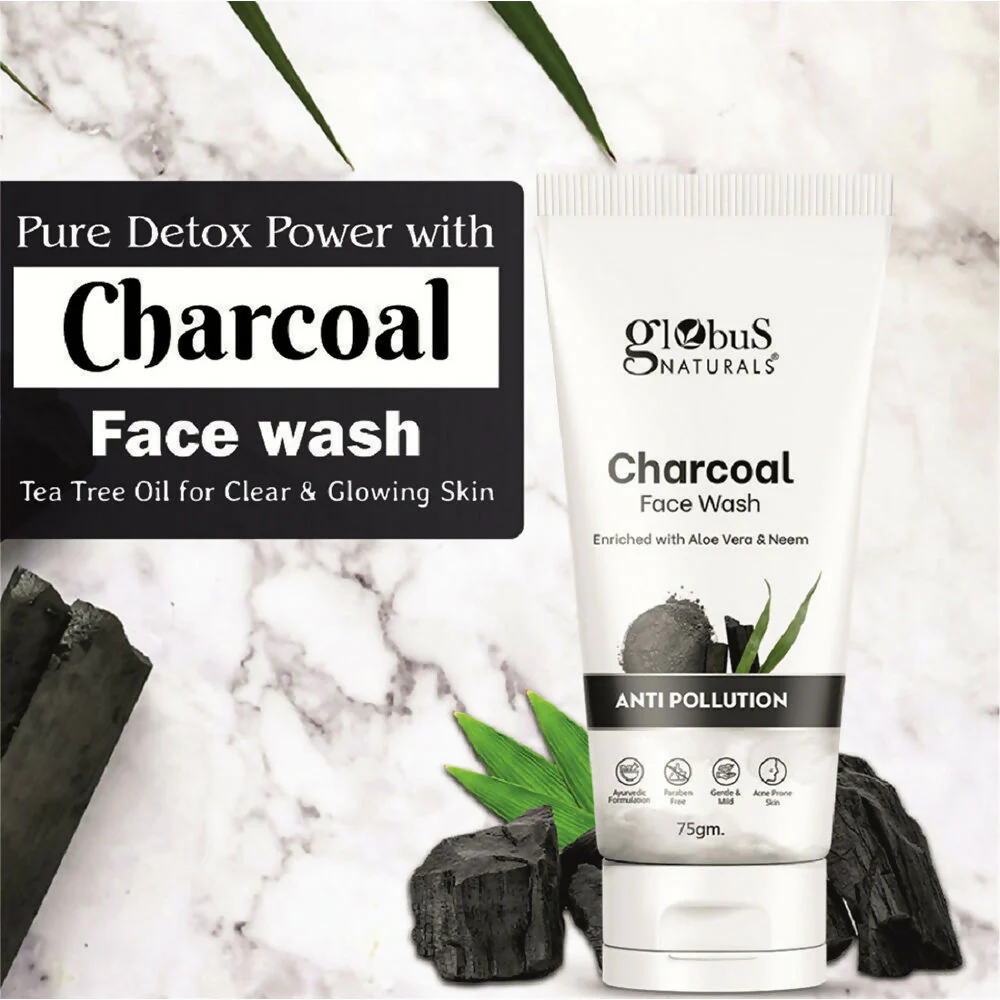 Globus Naturals Anti Pollution Charcoal Face Wash - Image 5