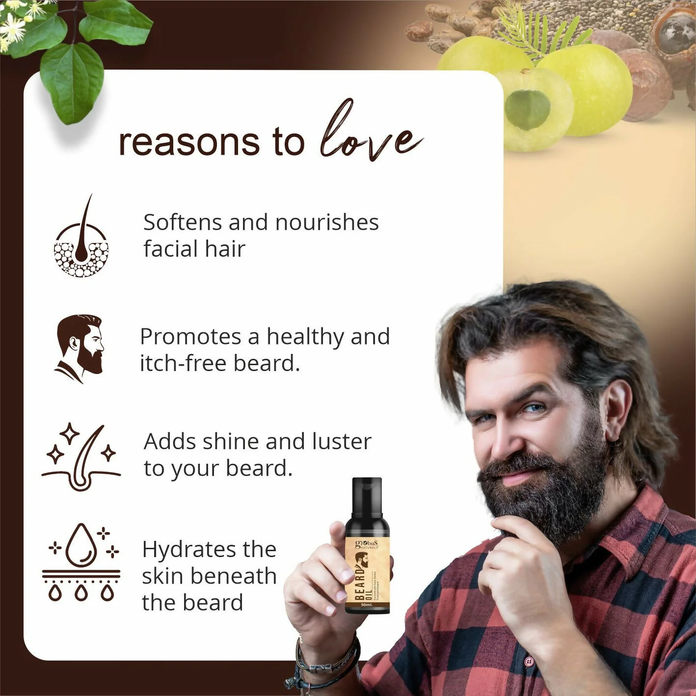 Globus Naturals Ayurvedic Beard Oil - Image 4