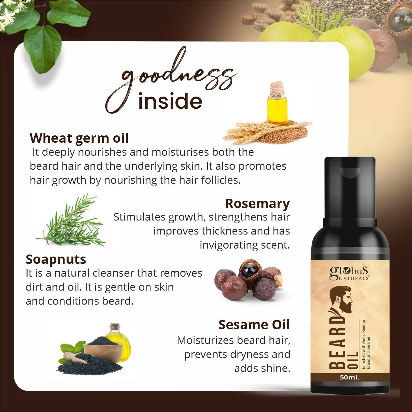 Globus Naturals Ayurvedic Beard Oil - Image 5