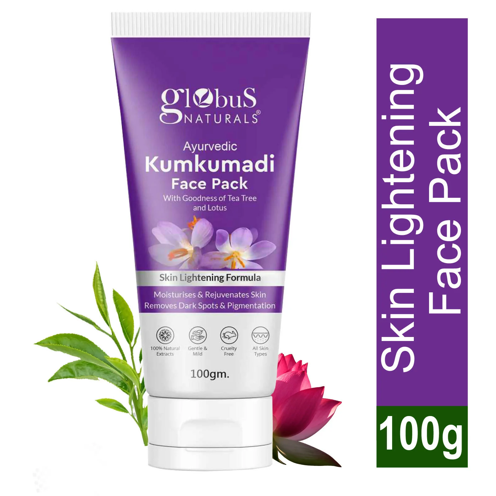 Globus Naturals Ayurvedic Kumkumadi Skin Lightening Face Pack, Suitable For All Skin Types - Image 8