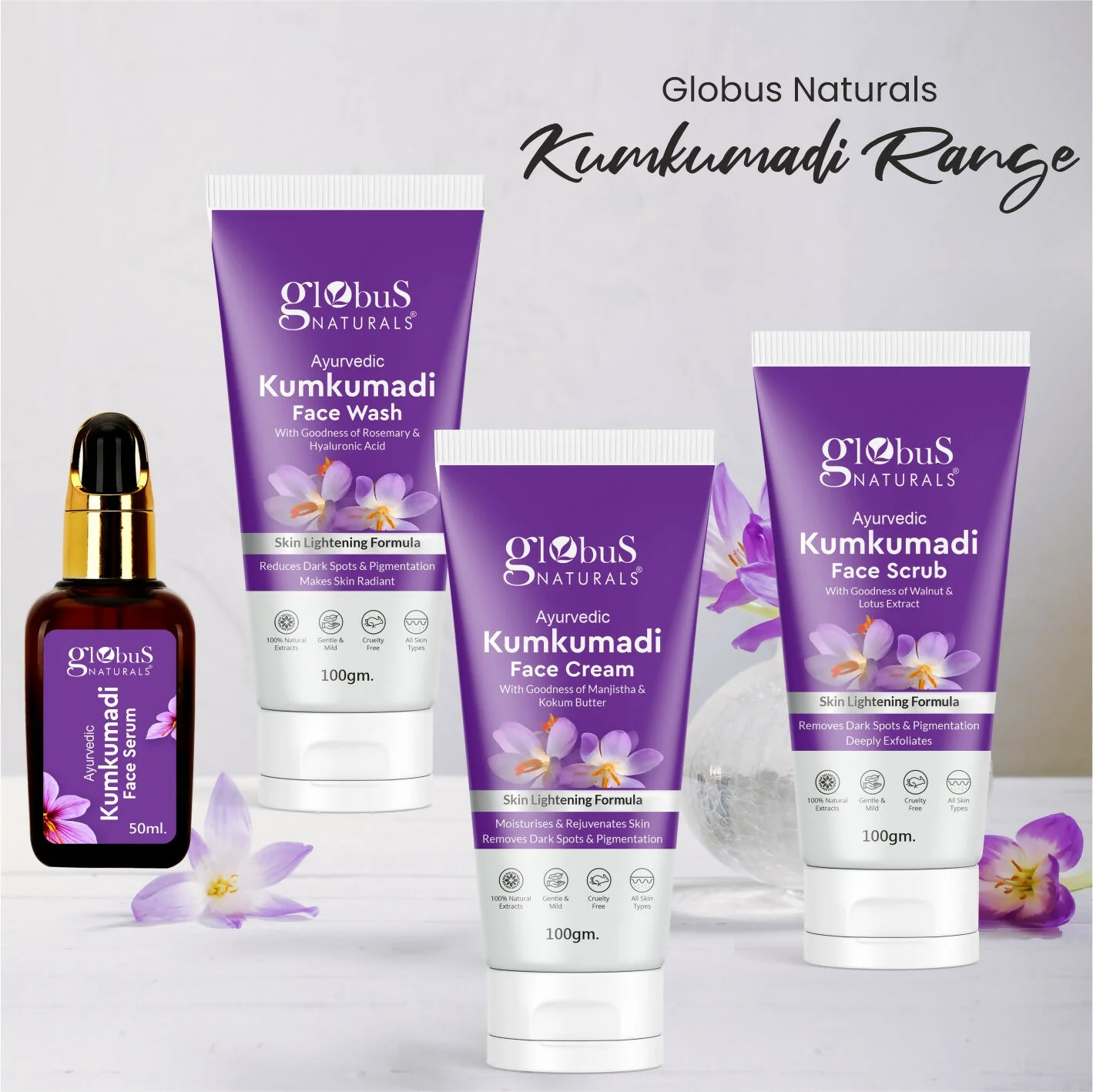 Globus Naturals Ayurvedic Kumkumadi Skin Lightening Face Scrub - Image 6