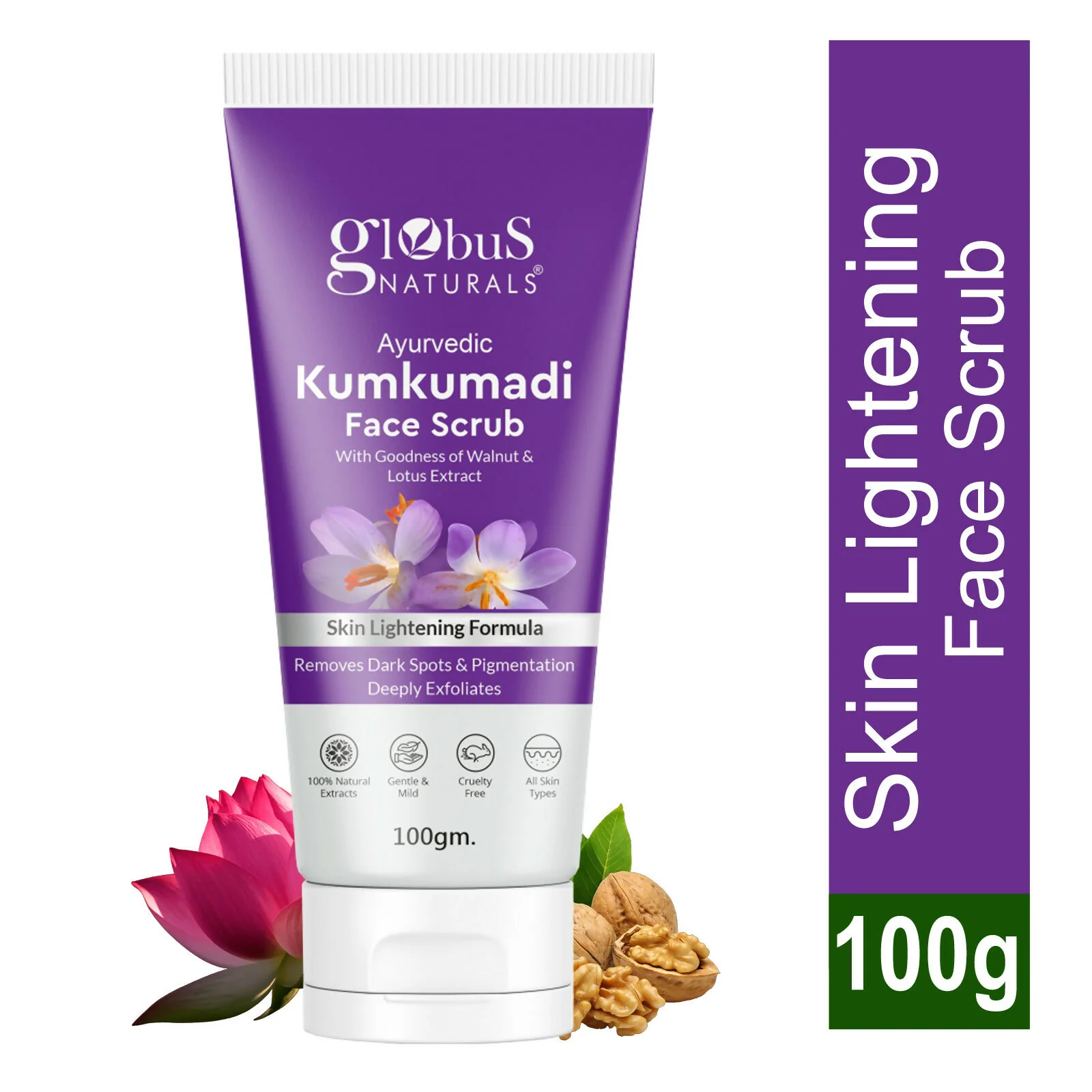 Globus Naturals Ayurvedic Kumkumadi Skin Lightening Face Scrub - Image 8