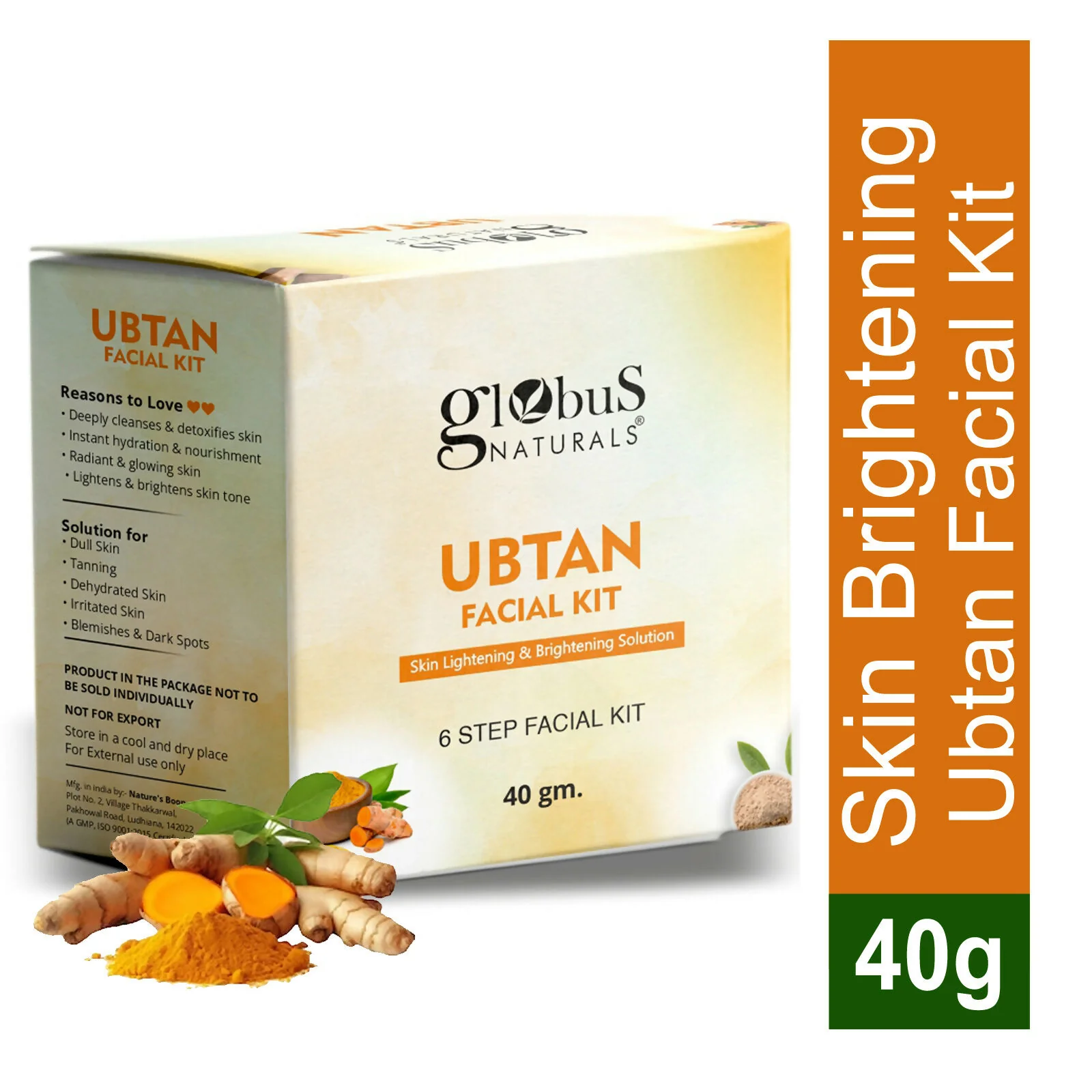 Globus Naturals Brightening Ubtan 6 Step Facial Kit - Image 3