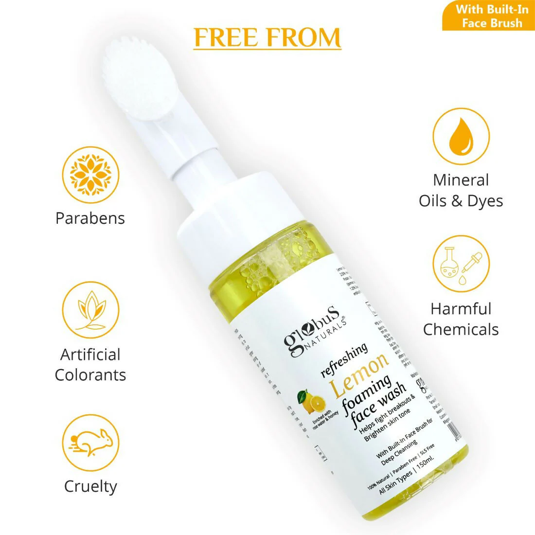 Globus Naturals Brush Lemon Face wash - Image 9