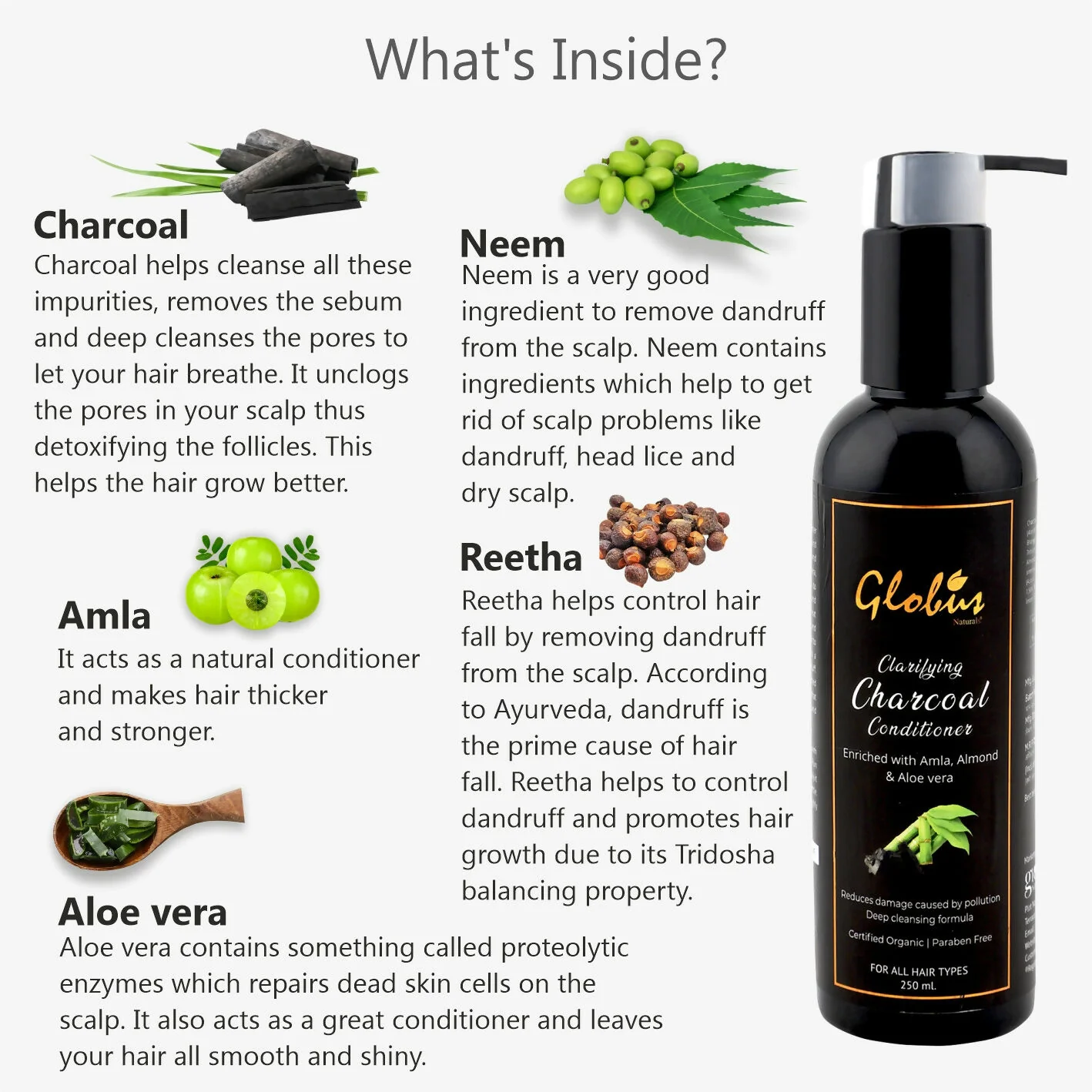 Globus Naturals Charcoal Conditioner - Image 4
