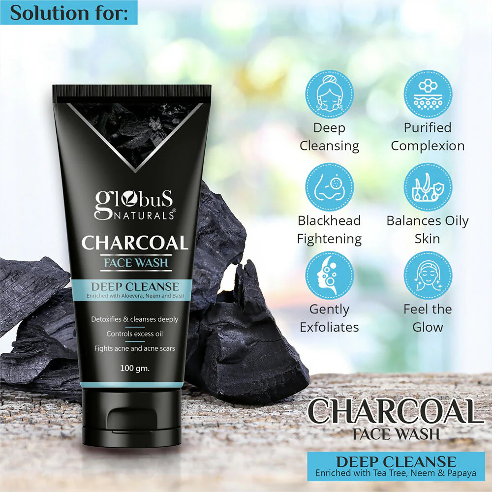 Globus Naturals Charcoal Face Wash - Image 5