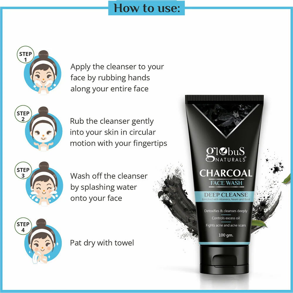 Globus Naturals Charcoal Face Wash - Image 8