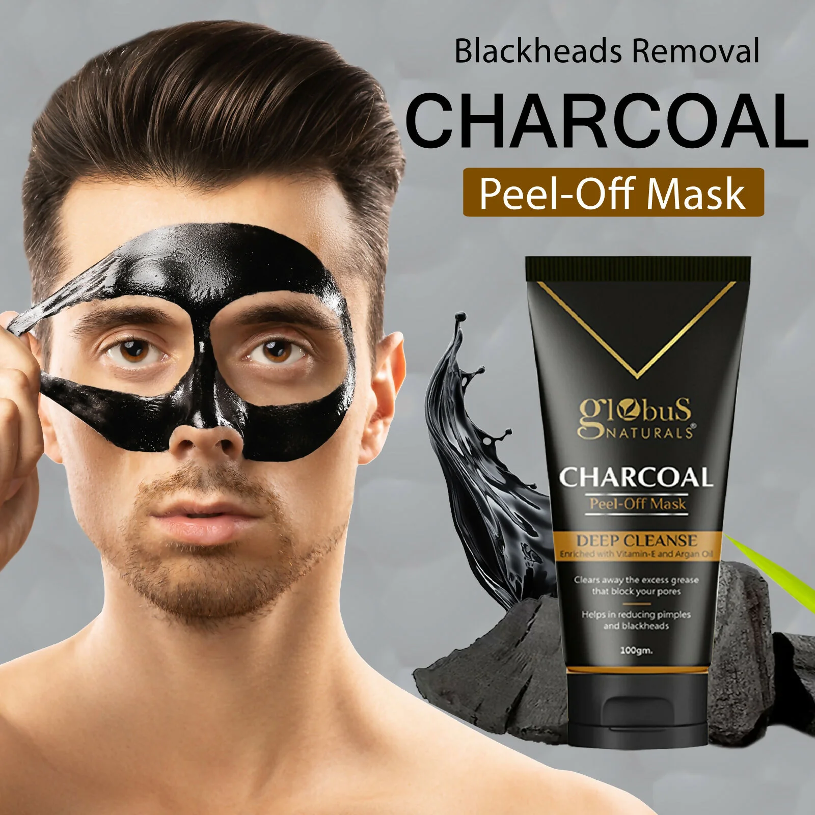 Globus Naturals Charcoal Peel Off Mask - Image 2