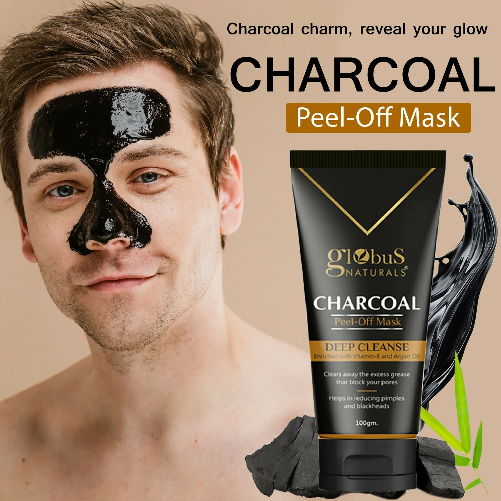 Globus Naturals Charcoal Peel Off Mask - Image 5