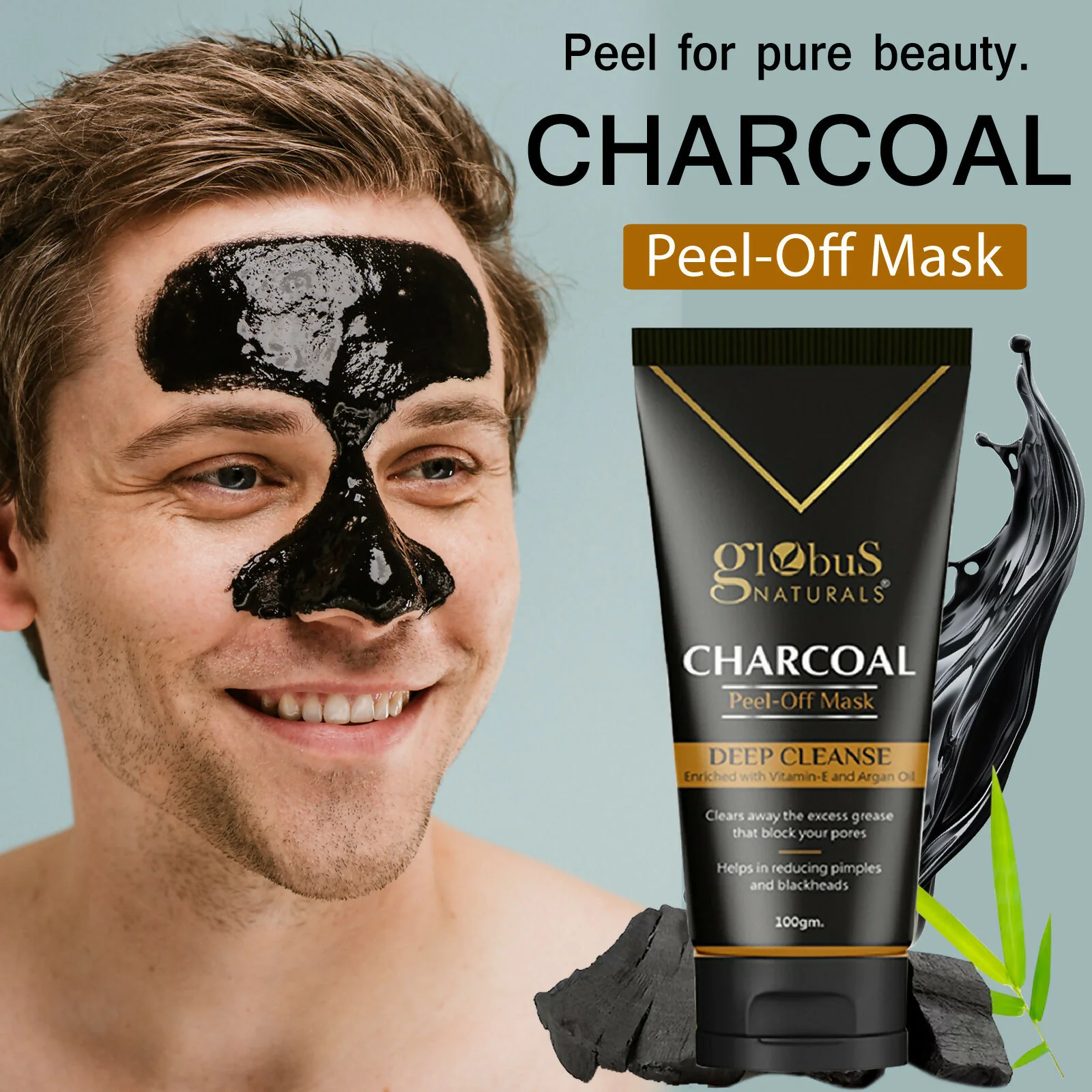 Globus Naturals Charcoal Peel Off Mask - Image 6