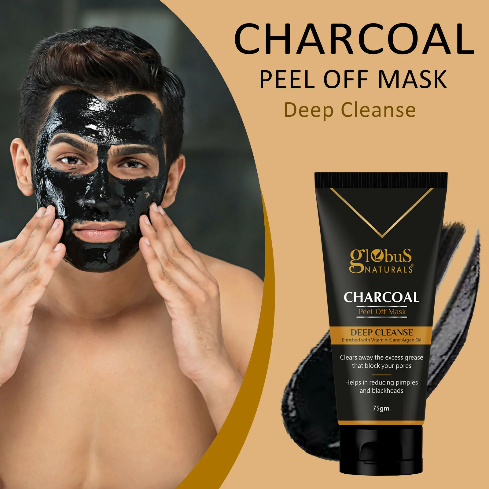 Globus Naturals Charcoal Peel Off Mask - Image 4