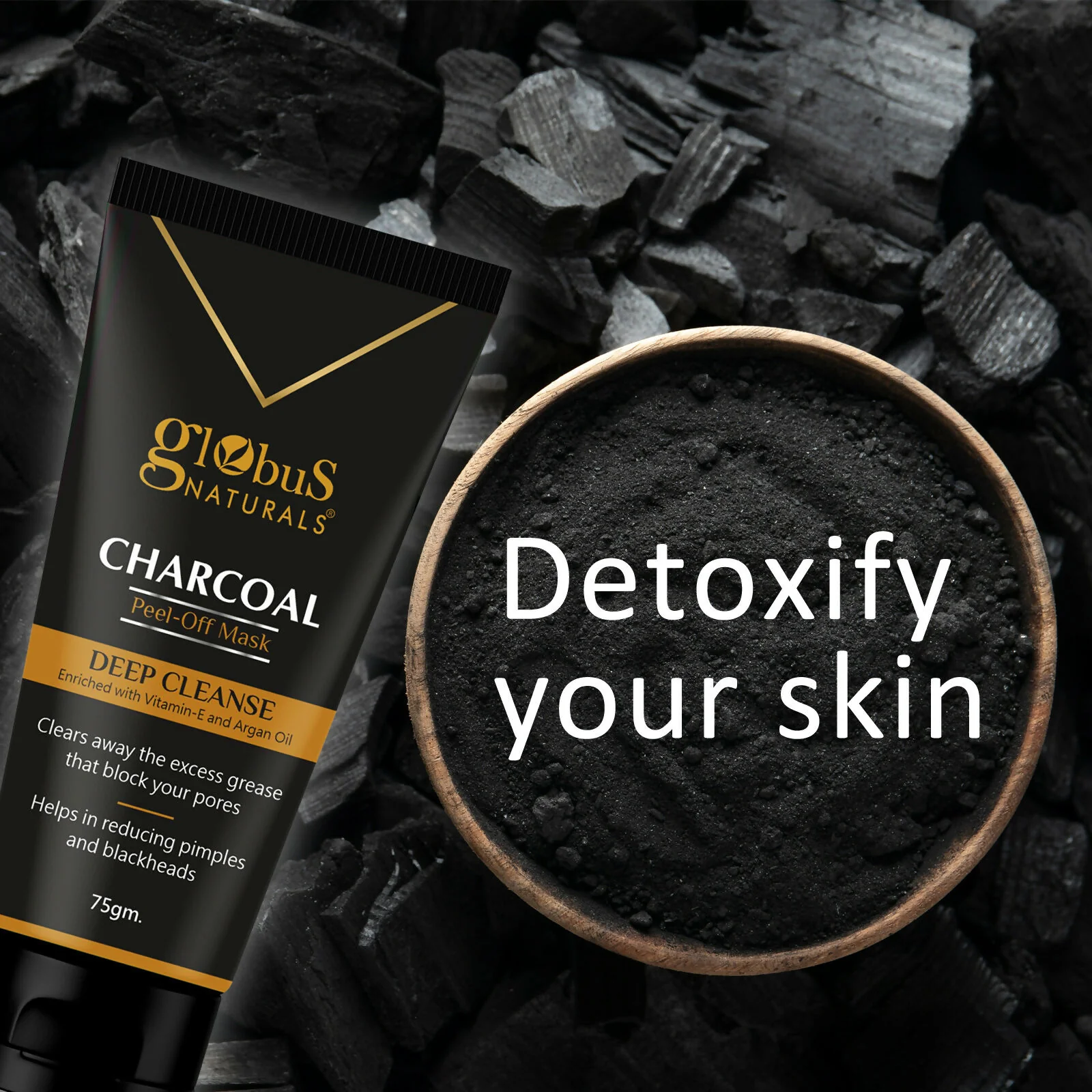 Globus Naturals Charcoal Peel Off Mask - Image 5