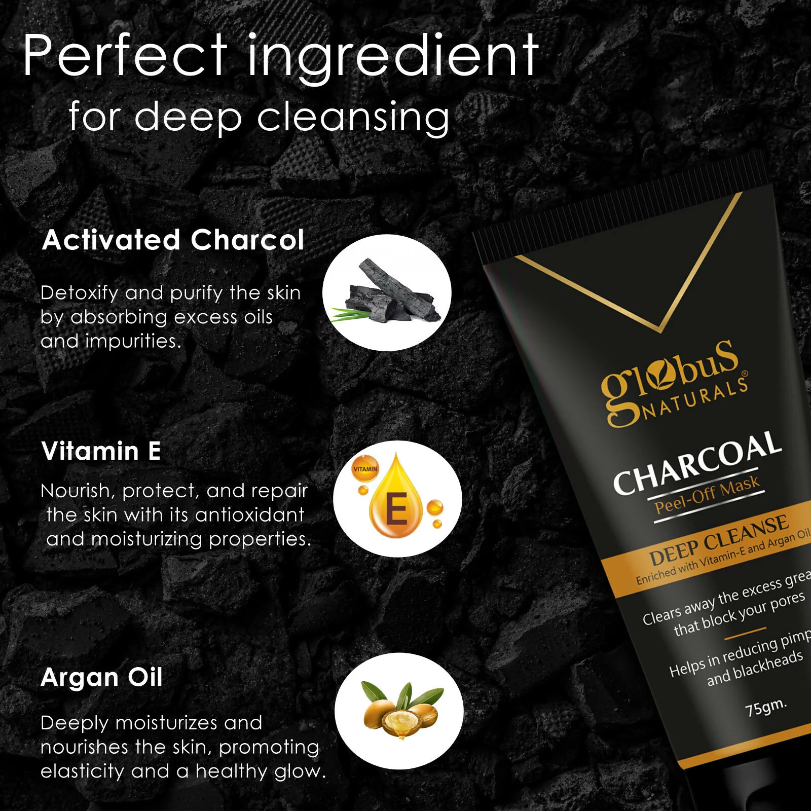 Globus Naturals Charcoal Peel Off Mask - Image 7
