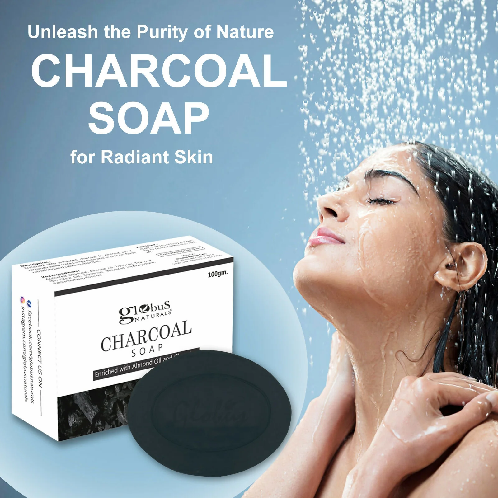 Globus Naturals Charcoal Soap - Image 3