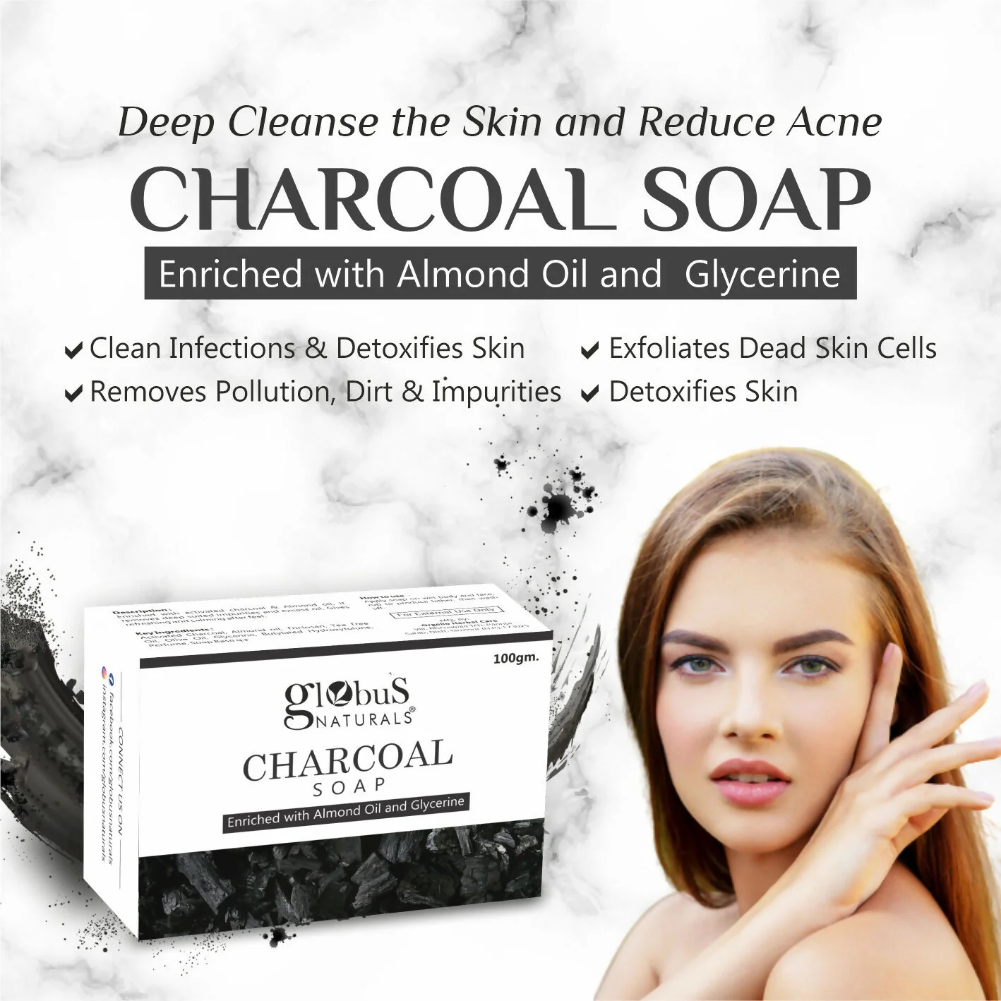 Globus Naturals Charcoal Soap - Image 4