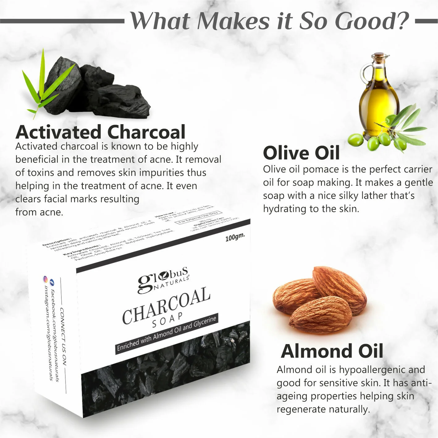 Globus Naturals Charcoal Soap - Image 5