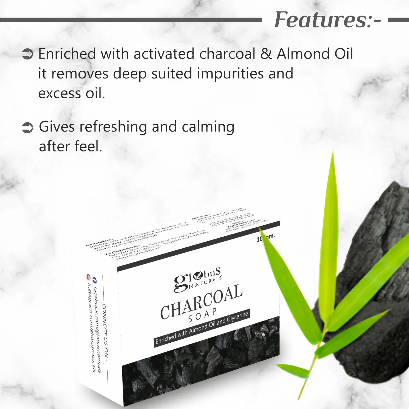 Globus Naturals Charcoal Soap - Image 6