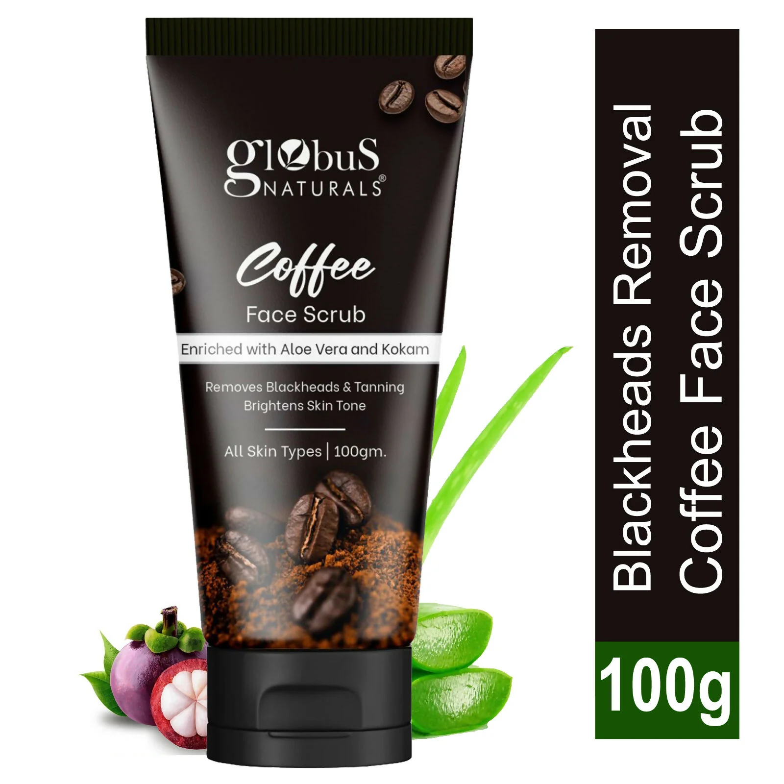 Globus Naturals Coffee Face Scrub Enriched with Aloe Vera and kokum For All Skin Types - Image 2