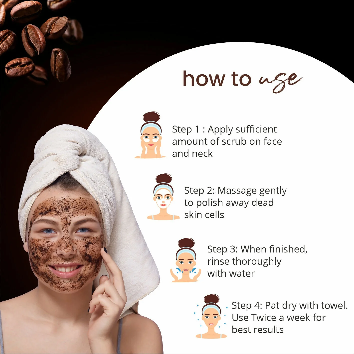 Globus Naturals Coffee Face Scrub Enriched with Aloe Vera and kokum For All Skin Types - Image 6