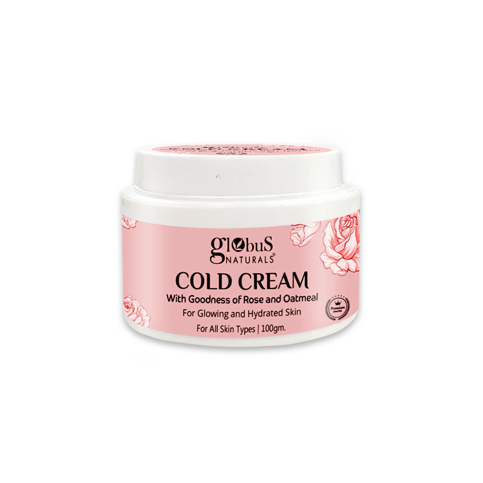 Globus Naturals Cold Cream with Goodness of Rose & Oatmeal For Glowing and Hydrated Skin, All Skin Types - Image 2