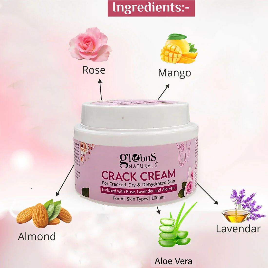 Globus Naturals Crack Cream Rose - Image 5