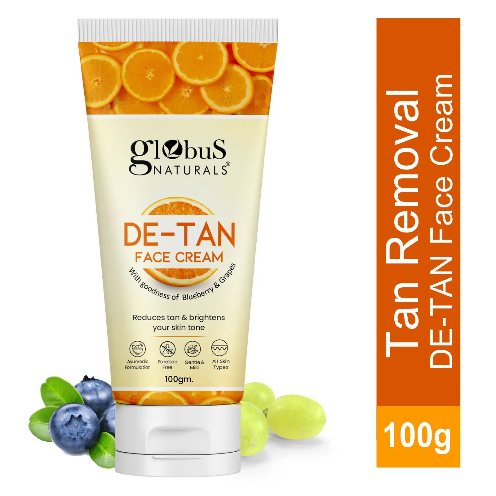 Globus Naturals De Tan Face Cream, Suitable For All Skin Types - Image 2