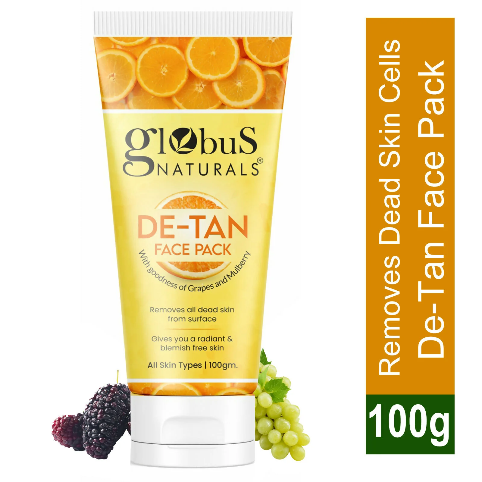 Globus Naturals De Tan Face Pack, Suitable For All Skin Types - Image 2