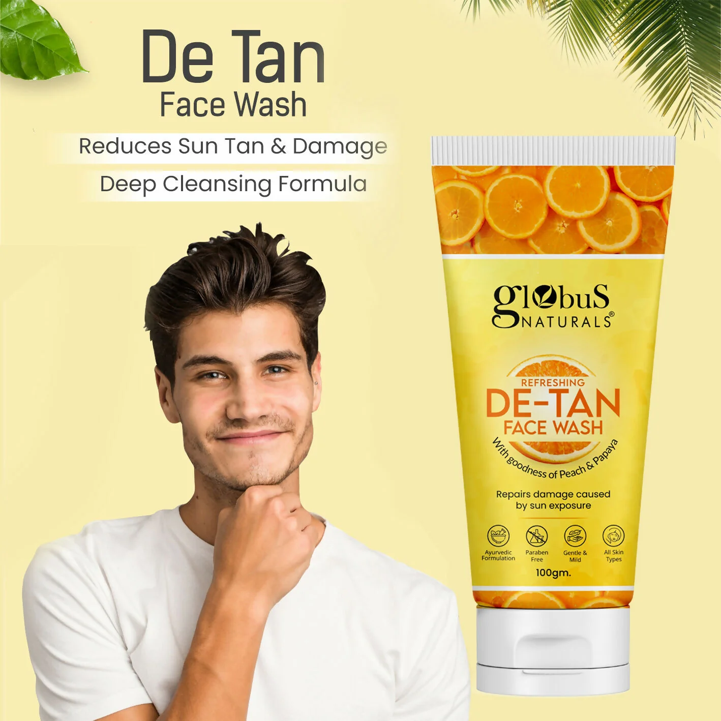 Globus Naturals De Tan Face Wash, Suitable For All Skin Types - Image 7