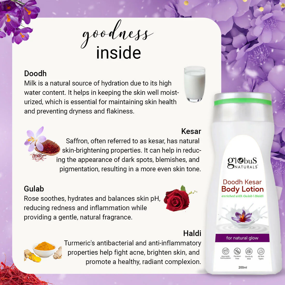Globus Naturals Doodh Kesar Body Lotion - Image 5
