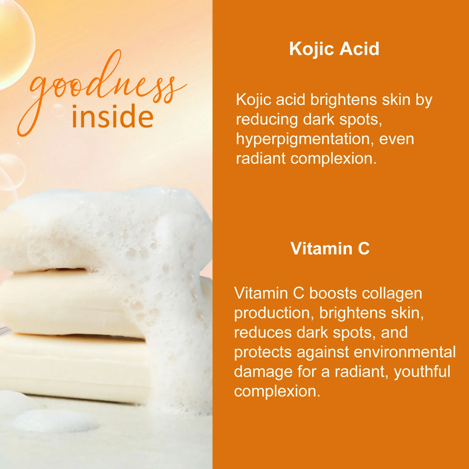 Globus Naturals Glutathione Skin Lightening Soap Enriched with Kojic Acid & Vitamin C, E, Reduces Dark Spots, Wrinkles & Fine Lines - Image 7