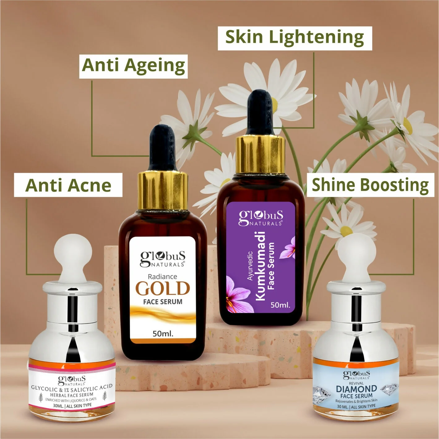 Globus Naturals Glycolic & 1% Salicylic Acid Anti Acne Face Serum - Image 6