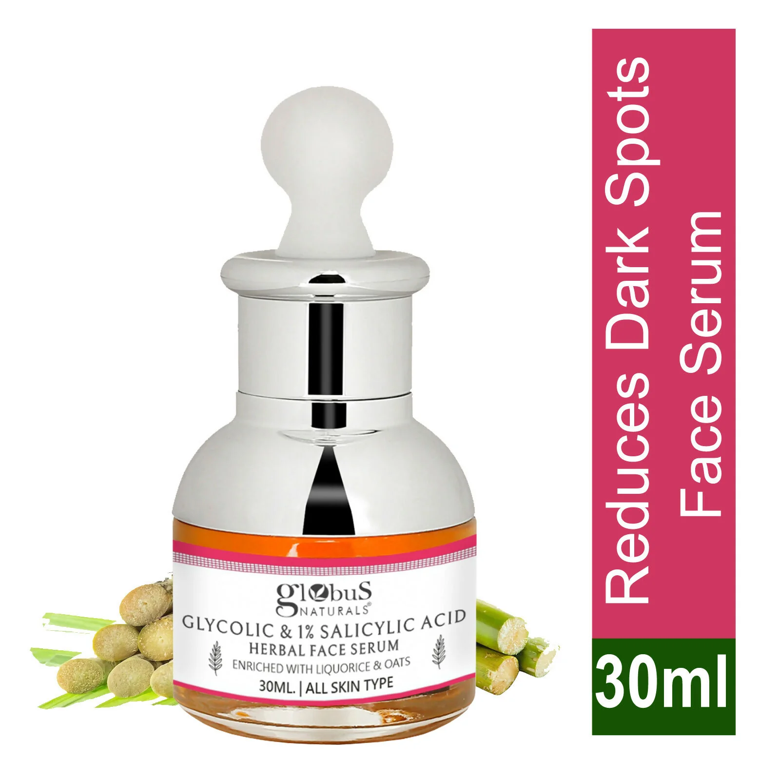 Globus Naturals Glycolic & 1% Salicylic Acid Anti Acne Face Serum - Image 8