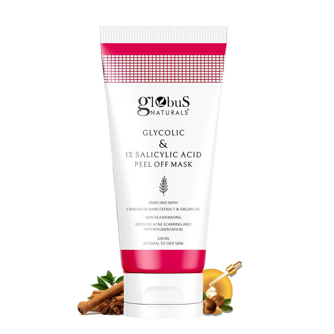 Globus Naturals Glycolic & 1% Salicylic Acid Anti Acne Peel Off Mask - Image 3