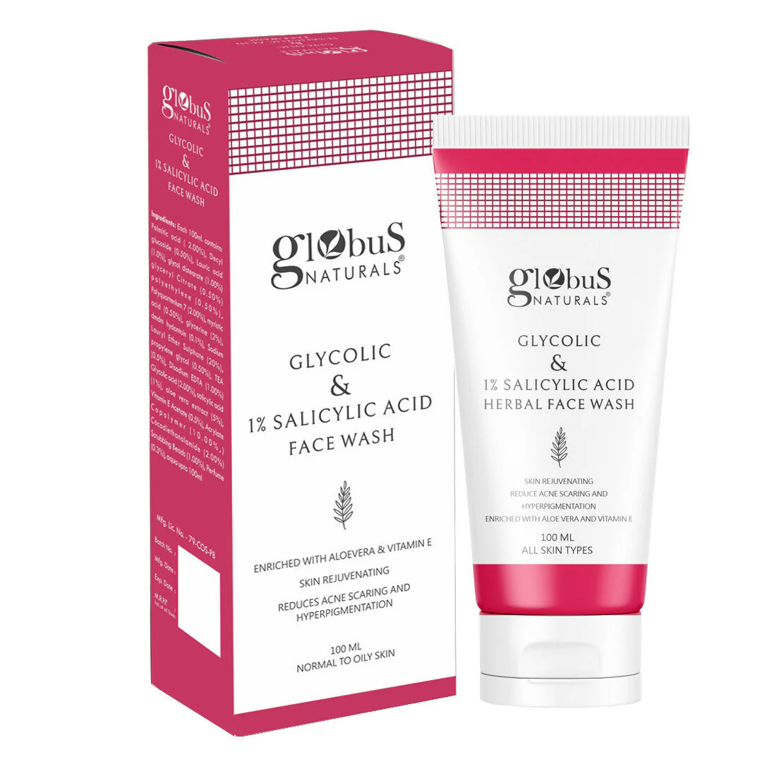 Globus Naturals Glycolic & 1% Salicylic Acid Face wash - Image 3