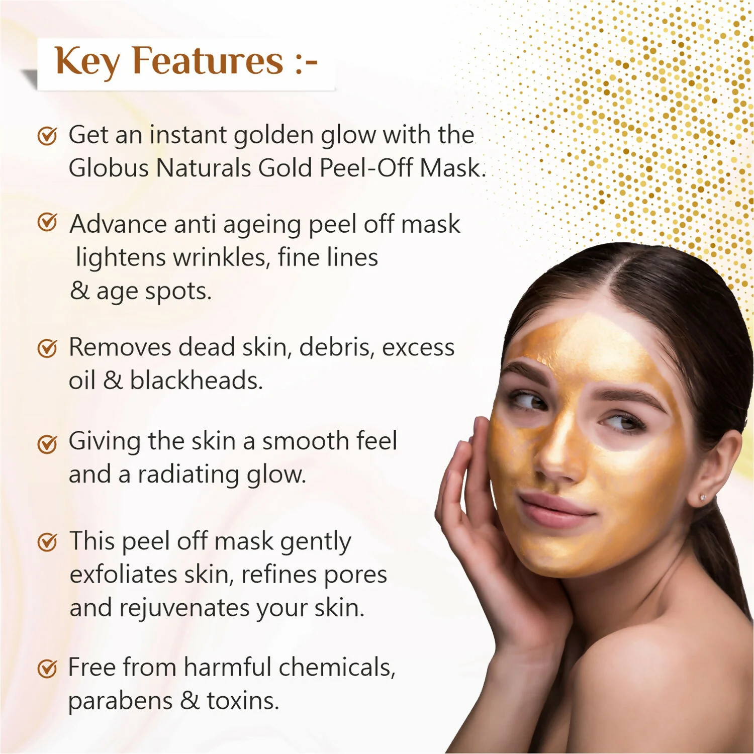 Globus Naturals Gold Peel Off Mask - Image 7