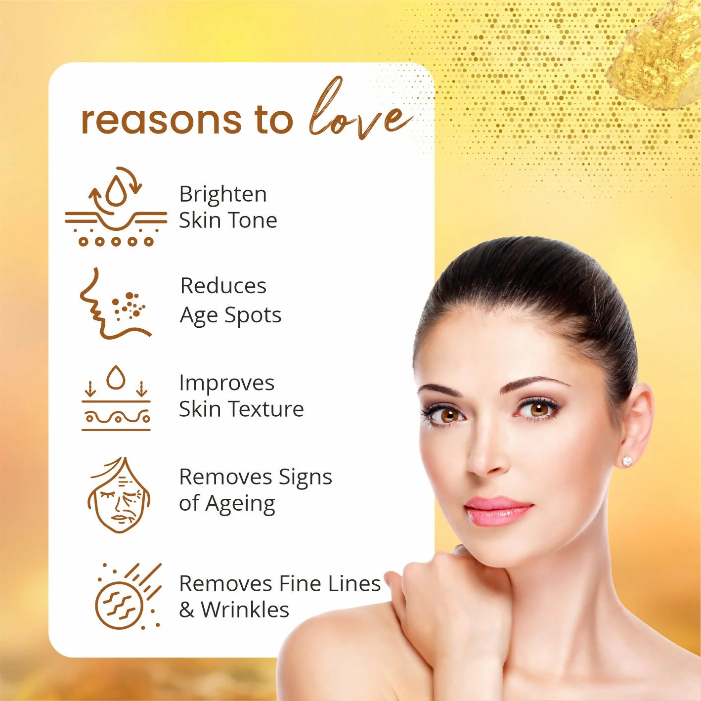 Globus Naturals Gold Radiance Anti Ageing & Brightening Face Serum, Suitable For All Skin Types - Image 4