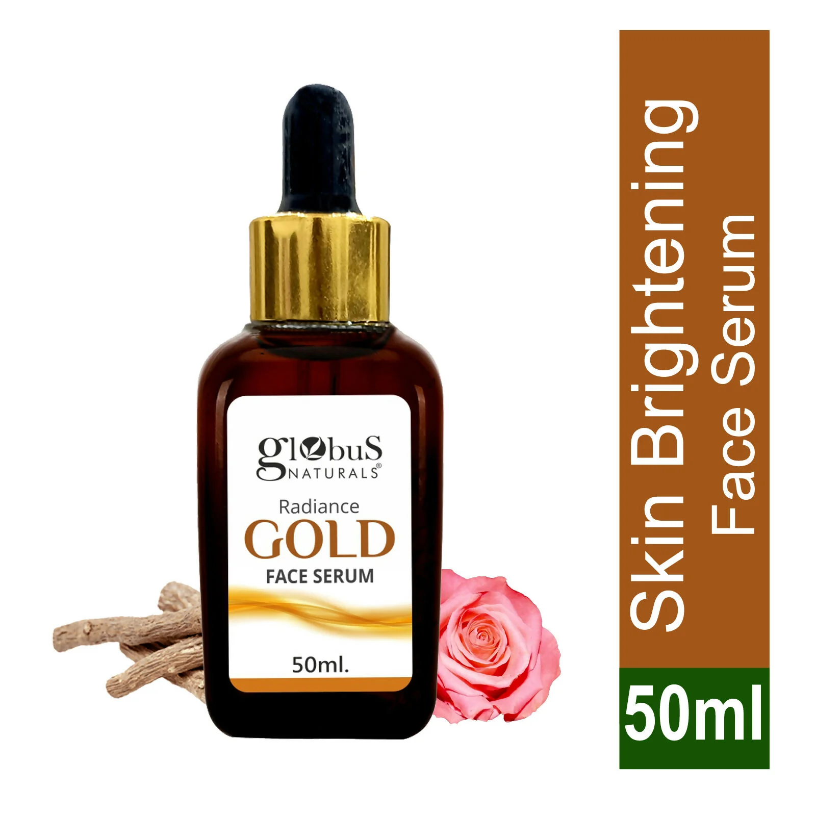 Globus Naturals Gold Radiance Anti Ageing & Brightening Face Serum, Suitable For All Skin Types - Image 6