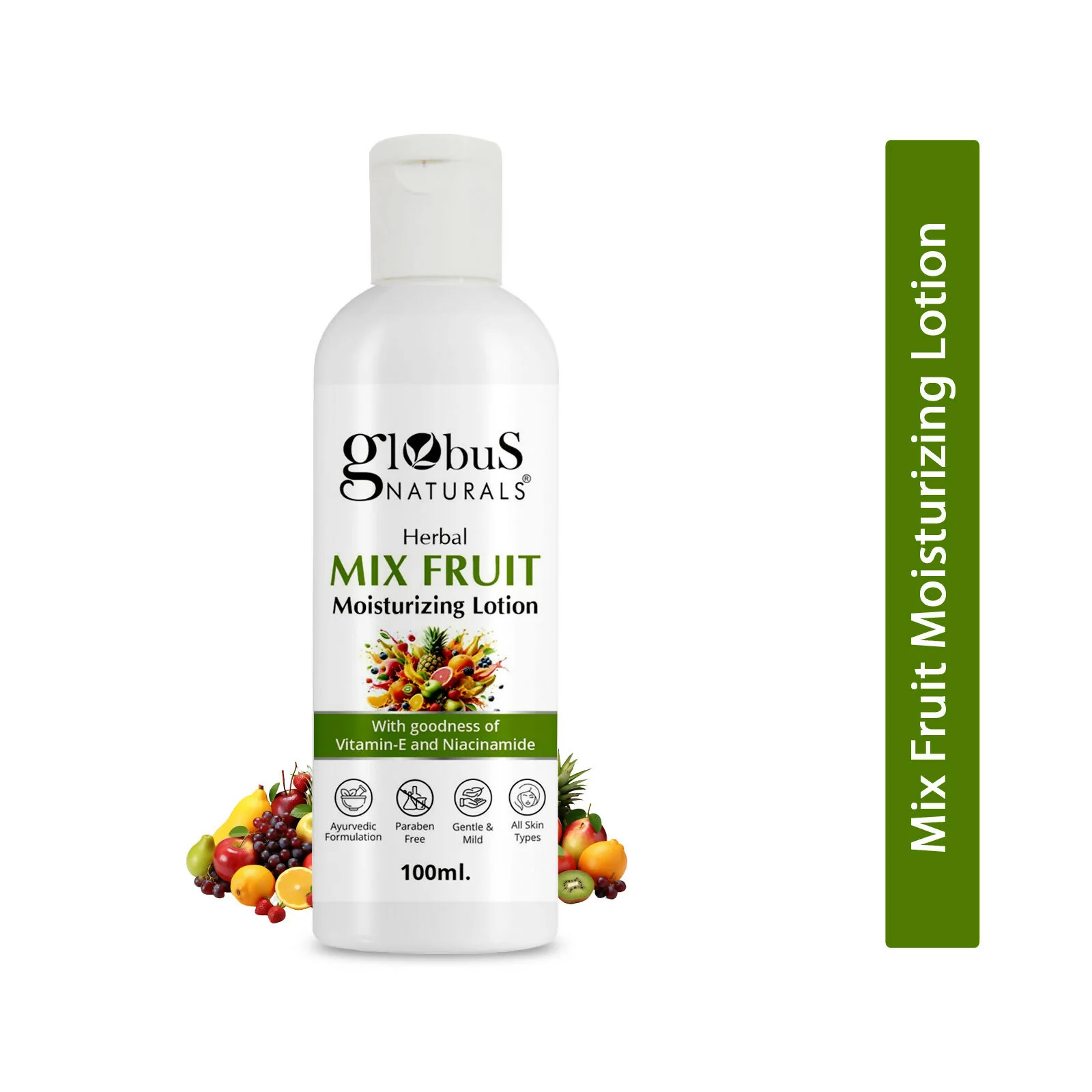 Globus Naturals Herbal Mix Fruit Moisturizing Body Lotion For Radiant, Glowing Skin, All Skin Types - Image 3